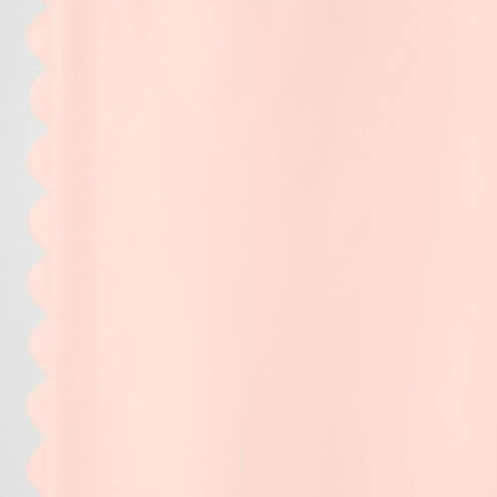 Pillowfort Soft Pink Scalloped Trim Single Blackout Curtain Panel 42